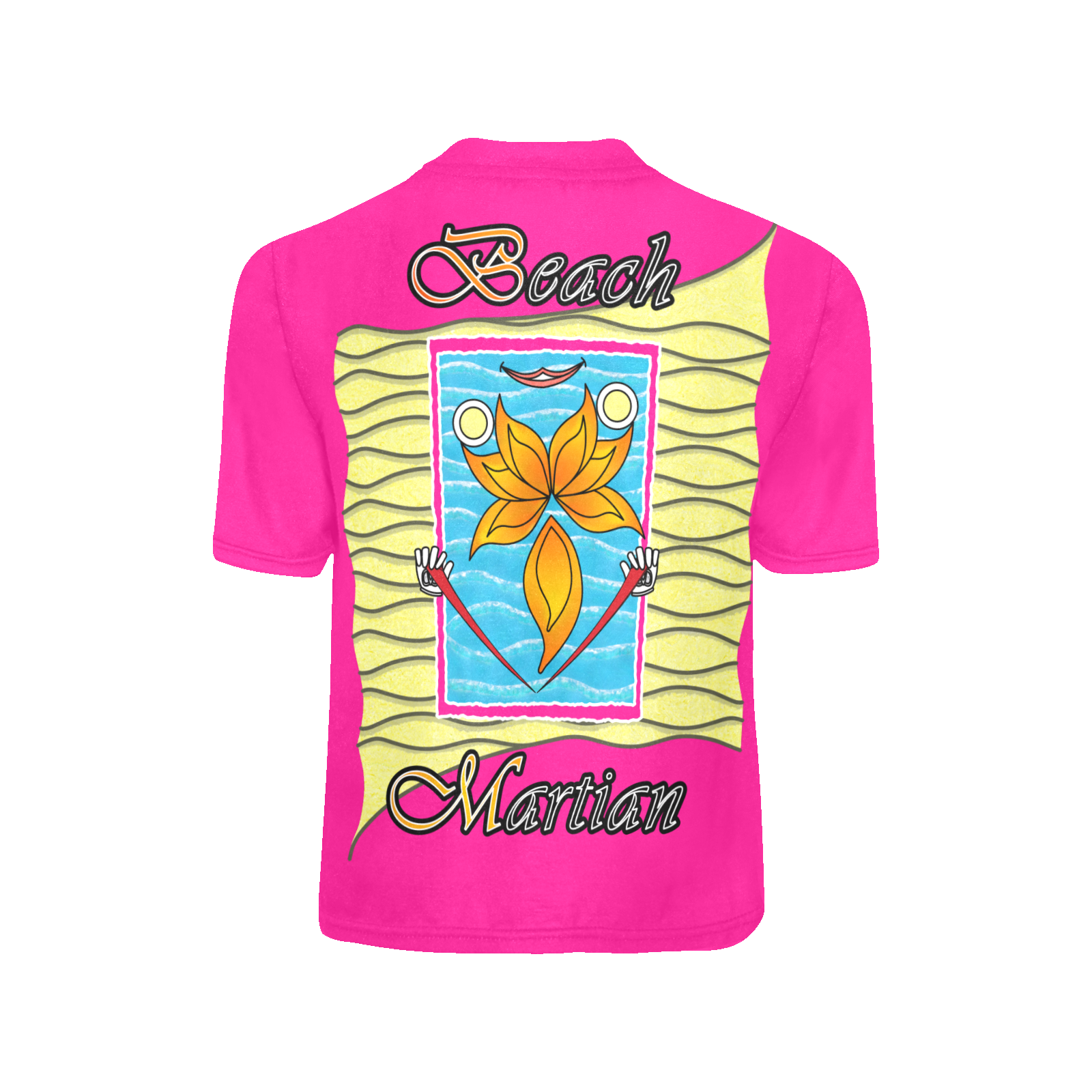 Little boy's crew neck T-shirt pink 255020147 Beach Martian (USA) - Image 4