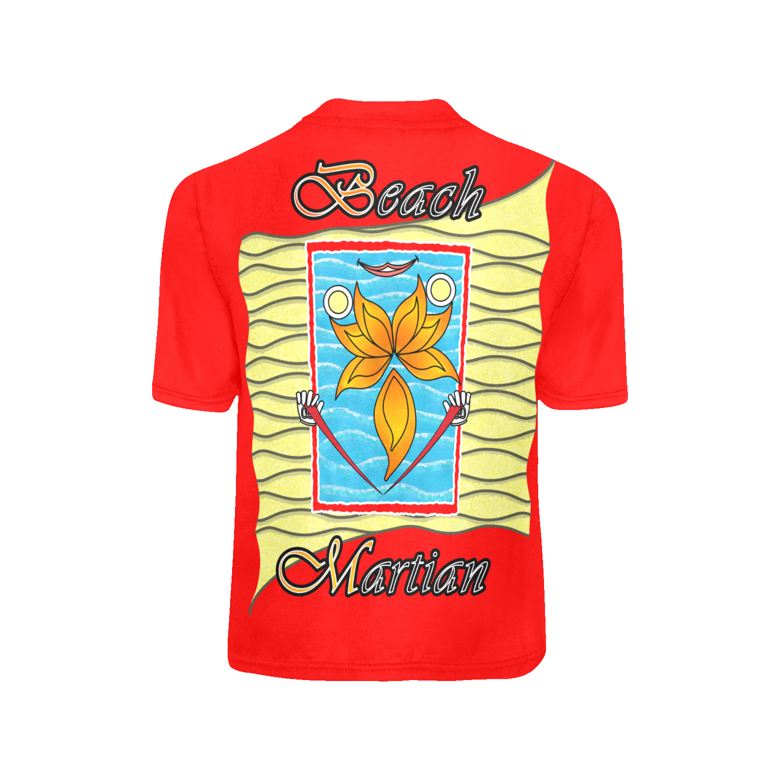 Little boy's crew neck T-shirt red 255000000 Beach Martian (USA) - Image 4