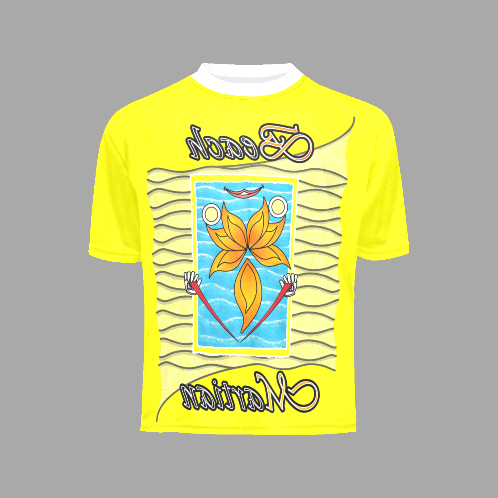 Little boy's crew neck T-shirt yellow 255255000 Beach Martian - Image 4