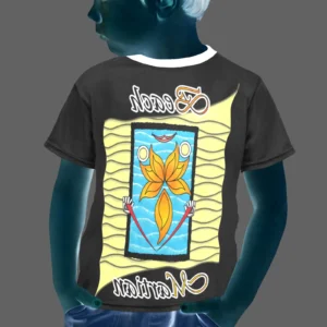 Little boy's crew neck T-shirt black 000000000 Beach Martian