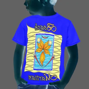 Little boy's crew neck T-shirt blue 000000255 Beach Martian (USA)