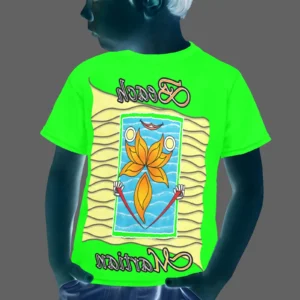 Little boy's crew neck T-shirt green 000255000 Beach Martian (USA)