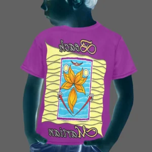 Little boy's crew neck T-shirt purple 128000128 Beach Martian (USA)