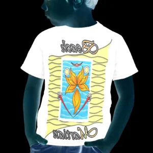 Little boy's crew neck T-shirt white 255255255 Beach Martian