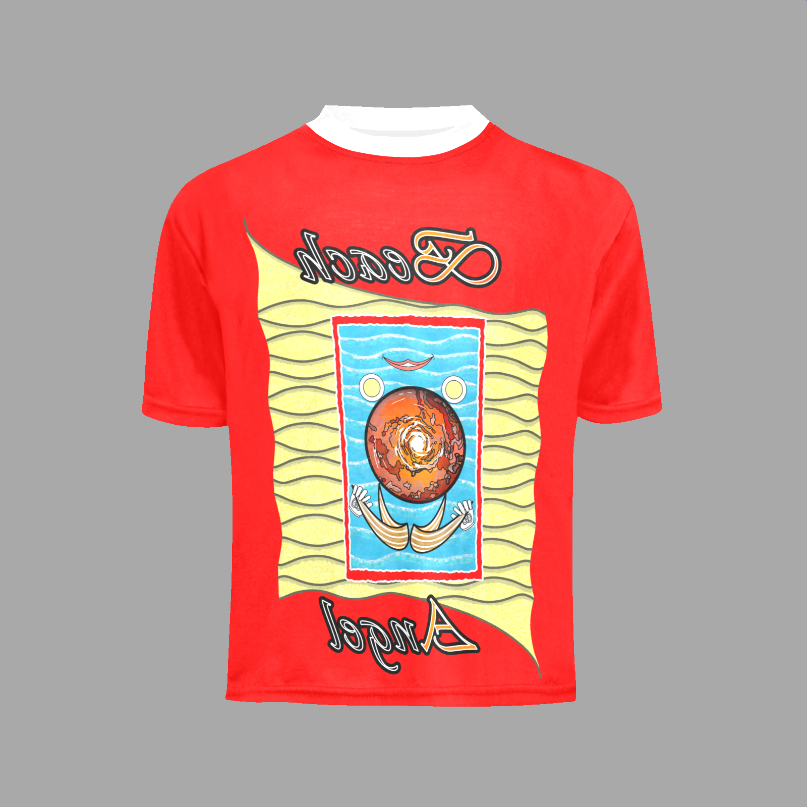 Little girl's crew neck T-shirt red 255000000 Beach Angel (USA) - Image 4