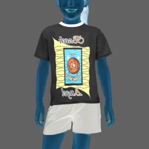 Little girl's crew neck T-shirt black 000000000 Beach Angel (USA)