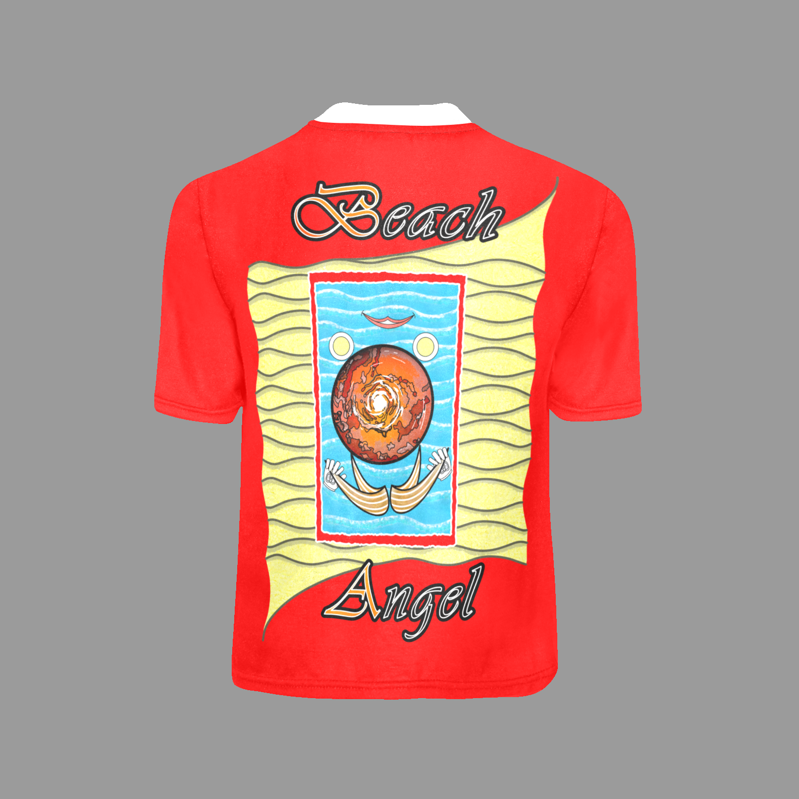 Little girl's crew neck T-shirt red 255000000 Beach Angel (USA) - Image 3