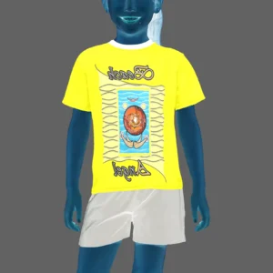 Little girl's crew neck T-shirt yellow 255255000 Beach Angel (USA)