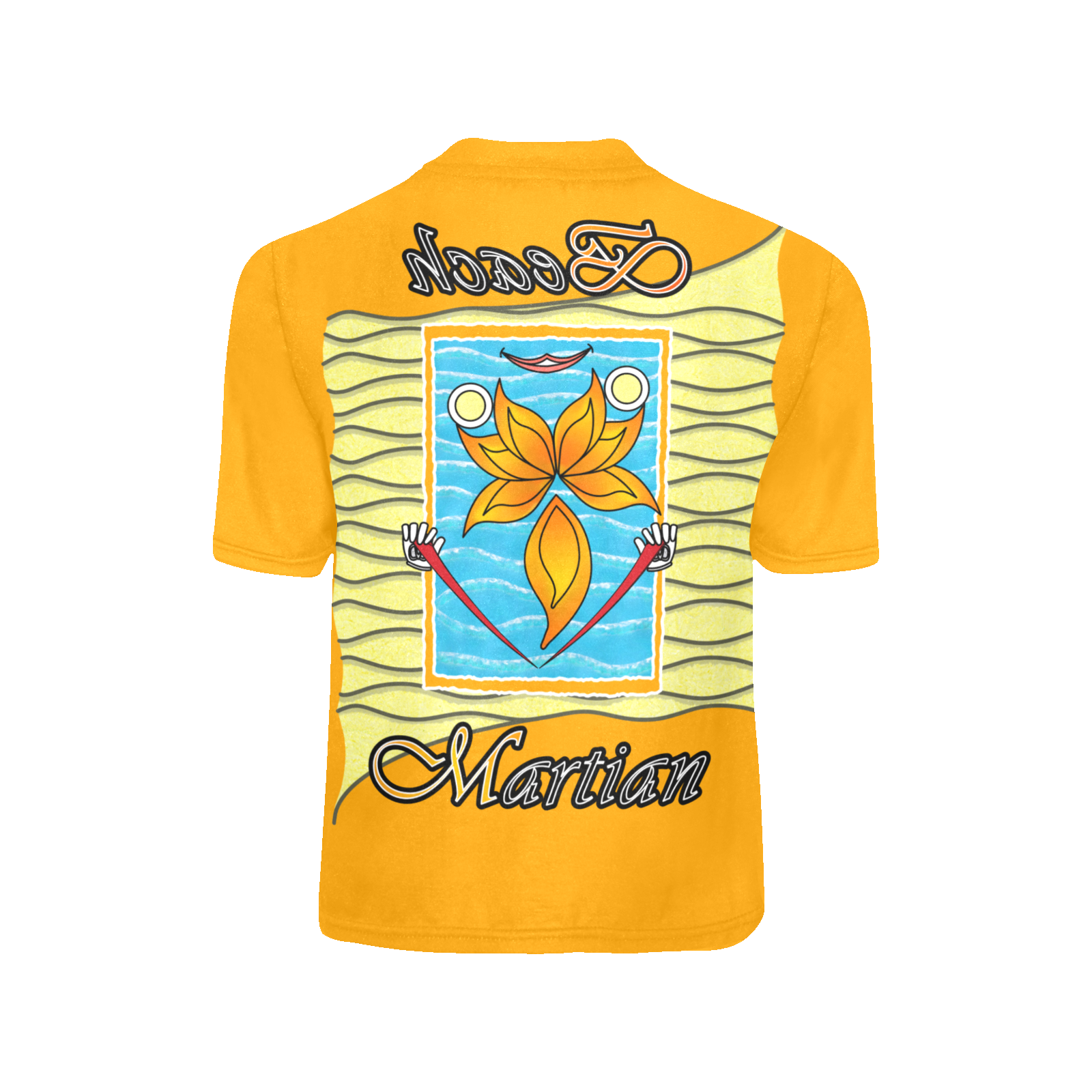 Teens boys' crew neck T-shirt orange 255165000 Beach Martian (USA) - Image 4