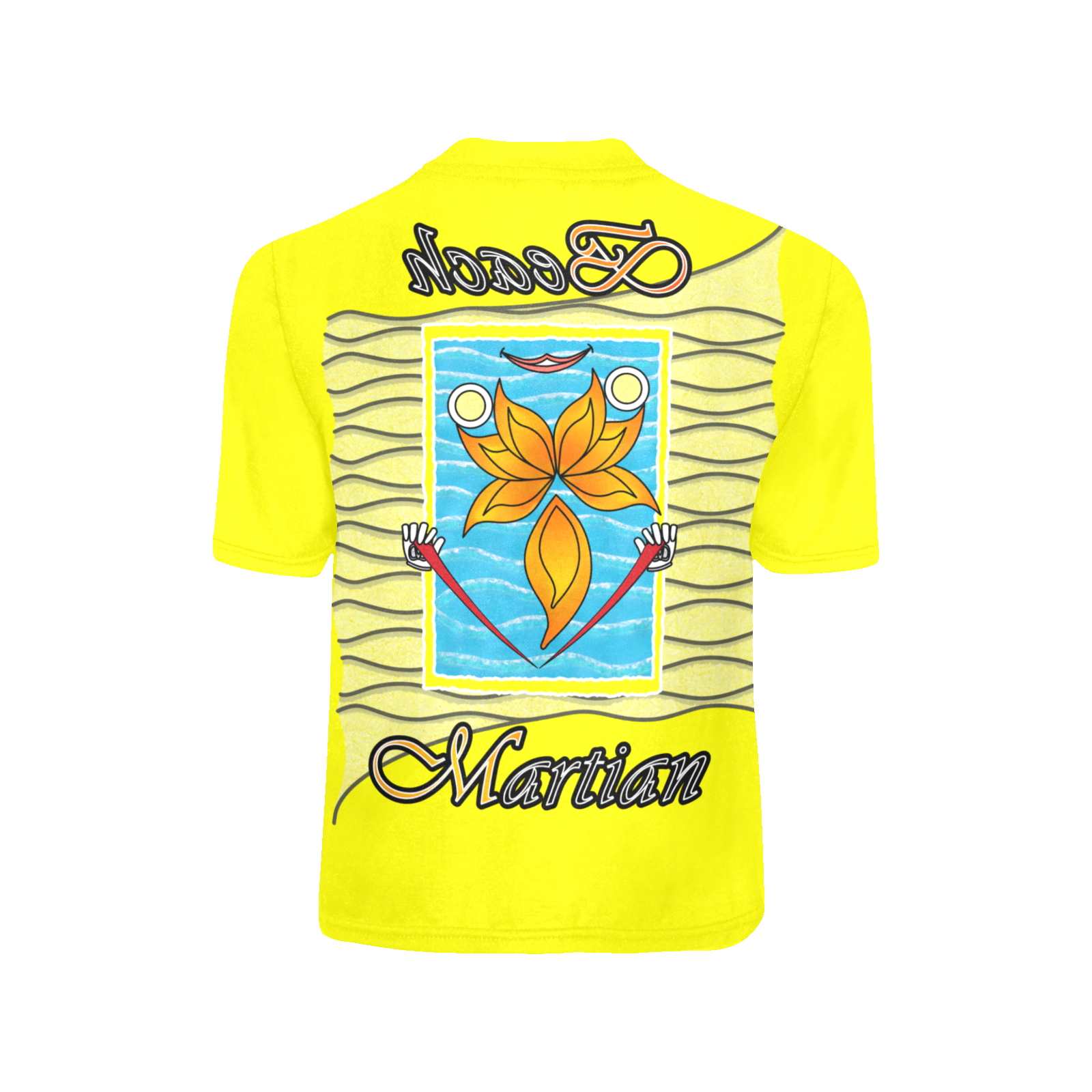 Teens boys' crew neck T-shirt yellow 255255000 Beach Martian (USA) - Image 4