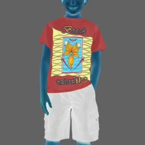 Teens boys' crew neck T-shirt brown 165042042 Beach Martian (USA)