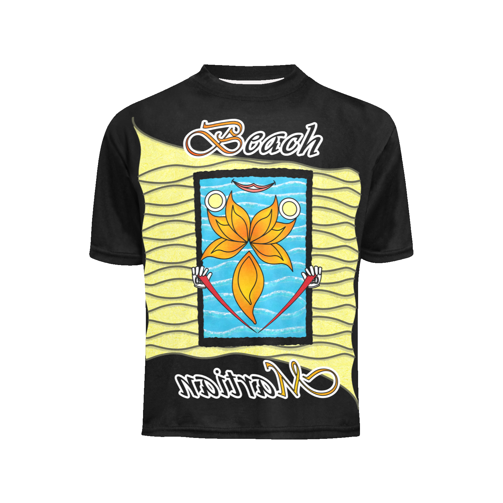 Teens boys' crew neck T-shirt black 000000000 Beach Martian (USA) - Image 3