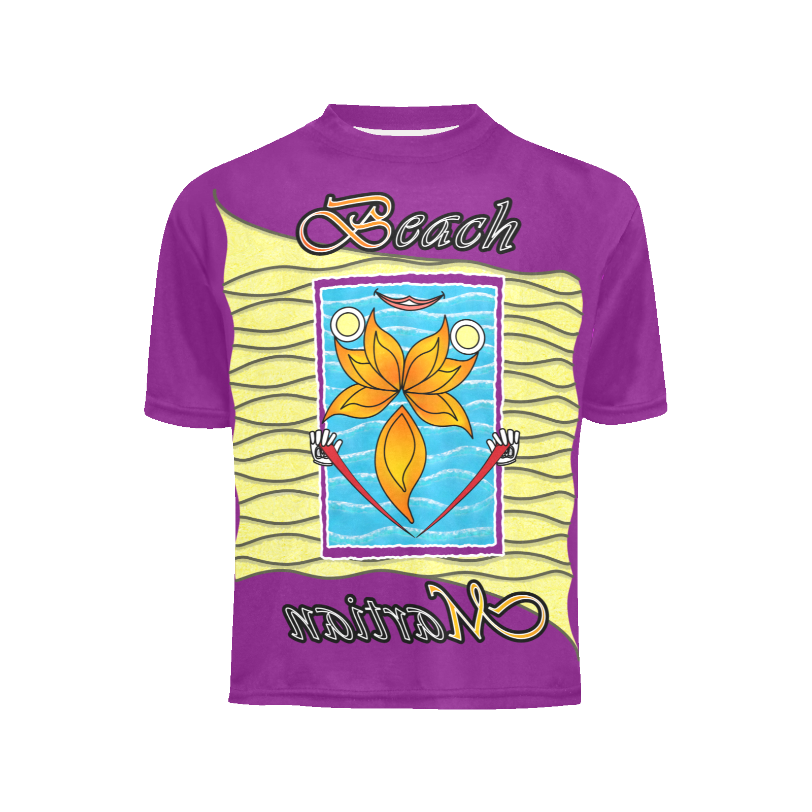 Teens boys' crew neck T-shirt purple 128000128 Beach Martian (USA) - Image 3