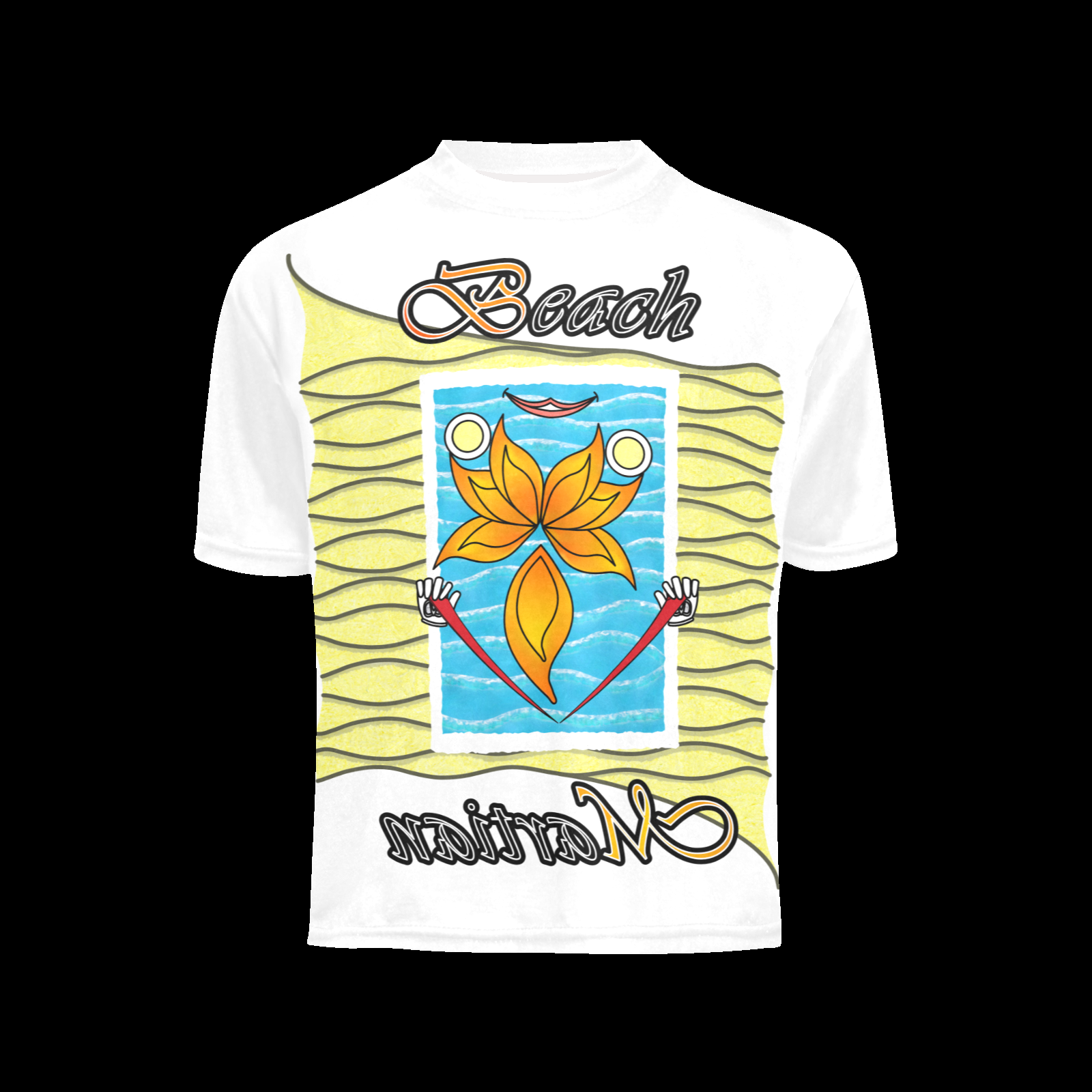 Teens boys' crew neck T-shirt white 255255255 Beach Martian (USA) - Image 3