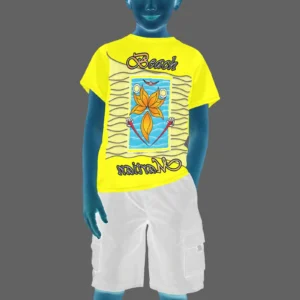 Teens boys' crew neck T-shirt yellow 255255000 Beach Martian (USA)