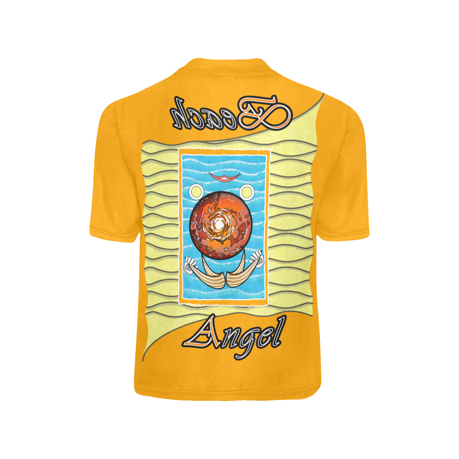 Teens girls' crew neck T-shirt orange 255165000 Beach Angel (USA) - Image 4
