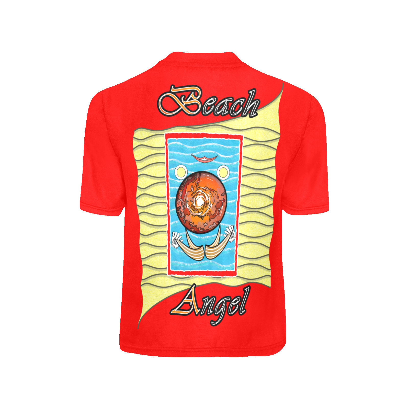 Teens girls' crew neck T-shirt red 255000000 Beach Angel - Image 4