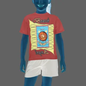 Teens girls' crew neck T-shirt brown 165042042 Beach Angel (USA)