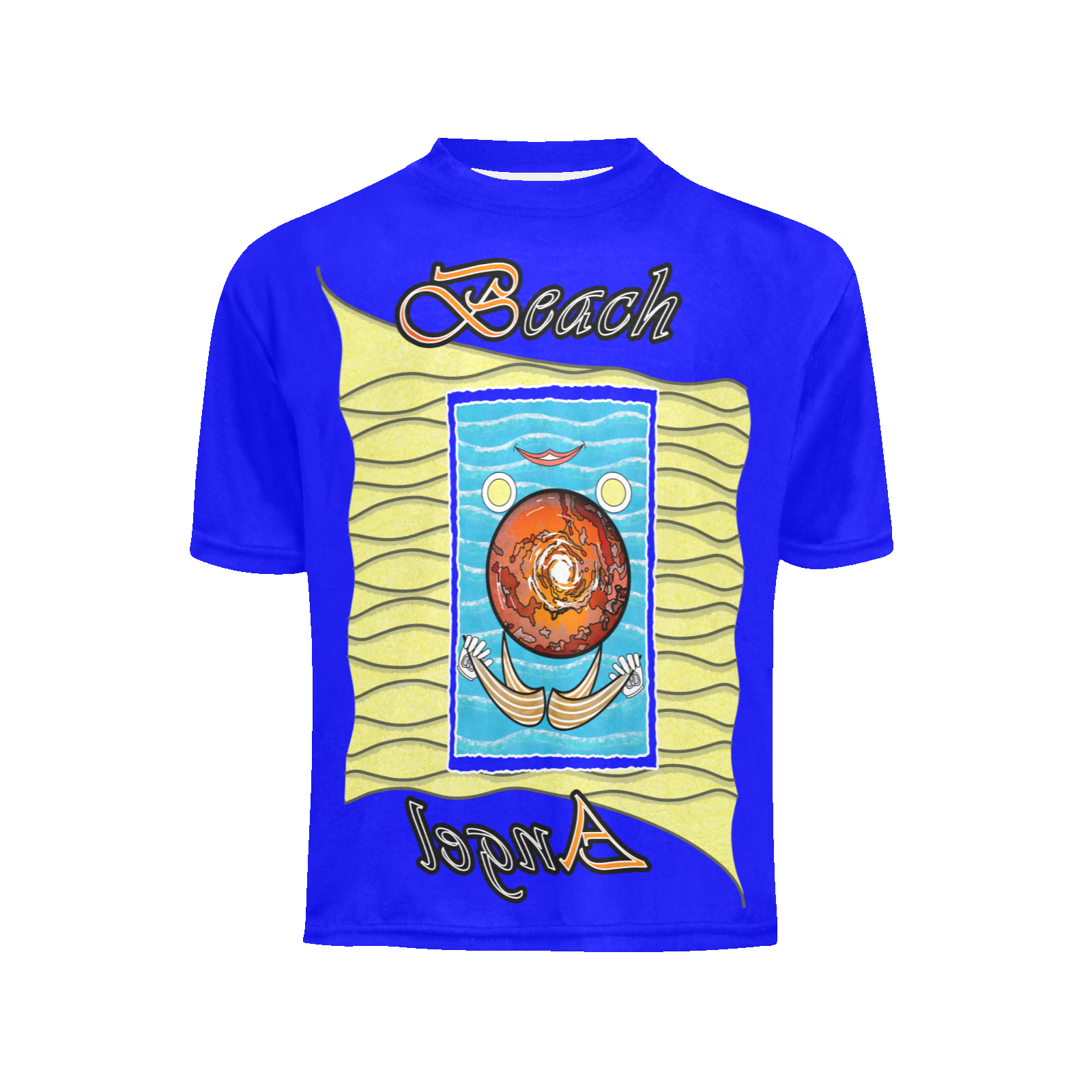 Teens girls' crew neck T-shirt blue 000000255 Beach Angel (USA) - Image 3