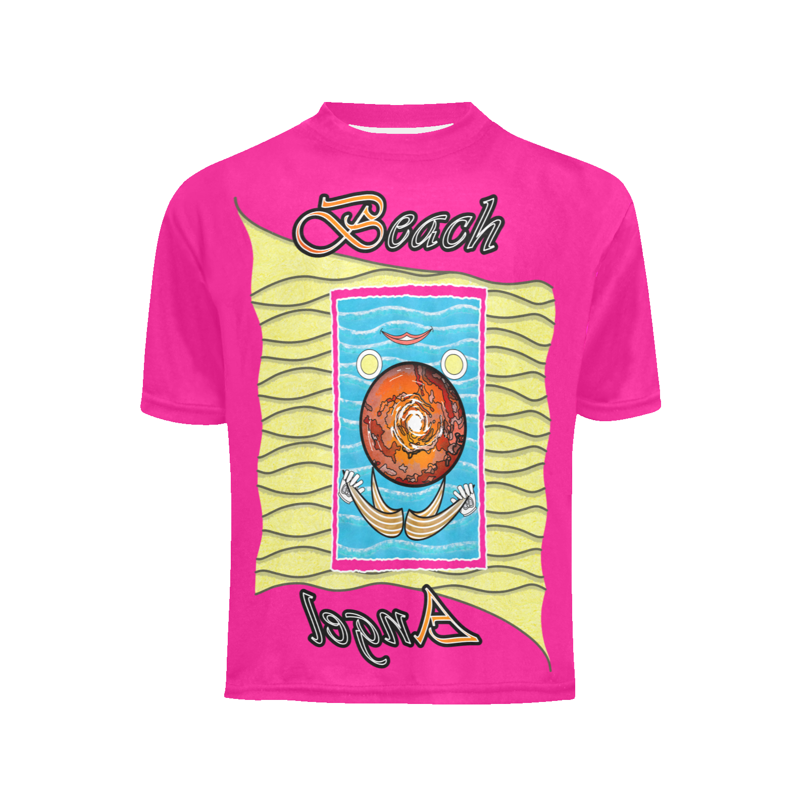 Teens girls' crew neck T-shirt pink 255020147 Beach Angel (USA) - Image 3