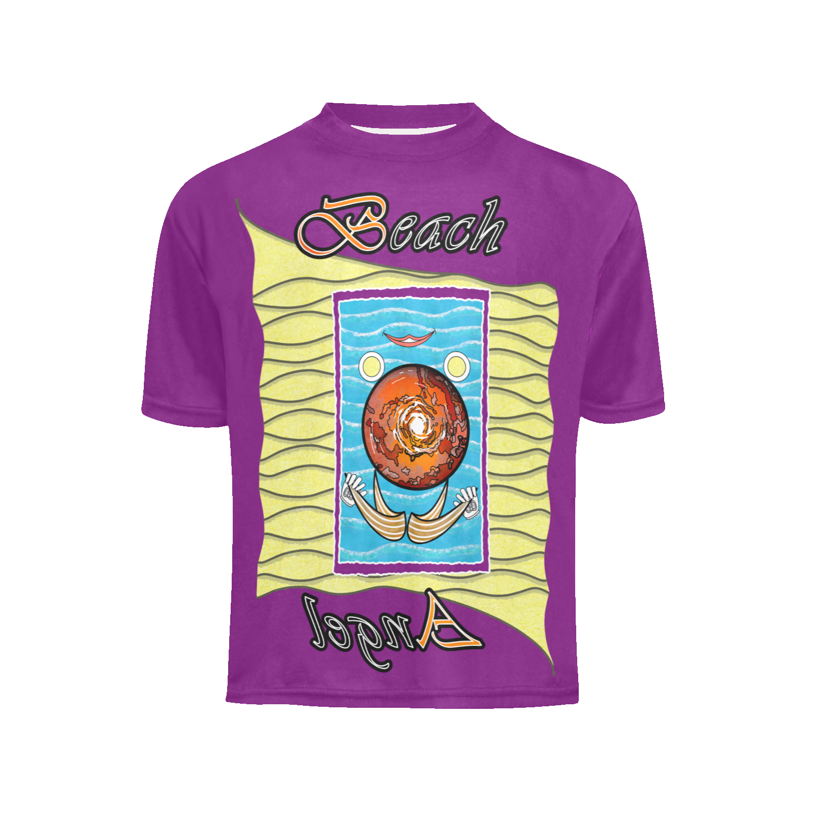 Teens girls' crew neck T-shirt purple 128000128 Beach Angel (USA) - Image 3