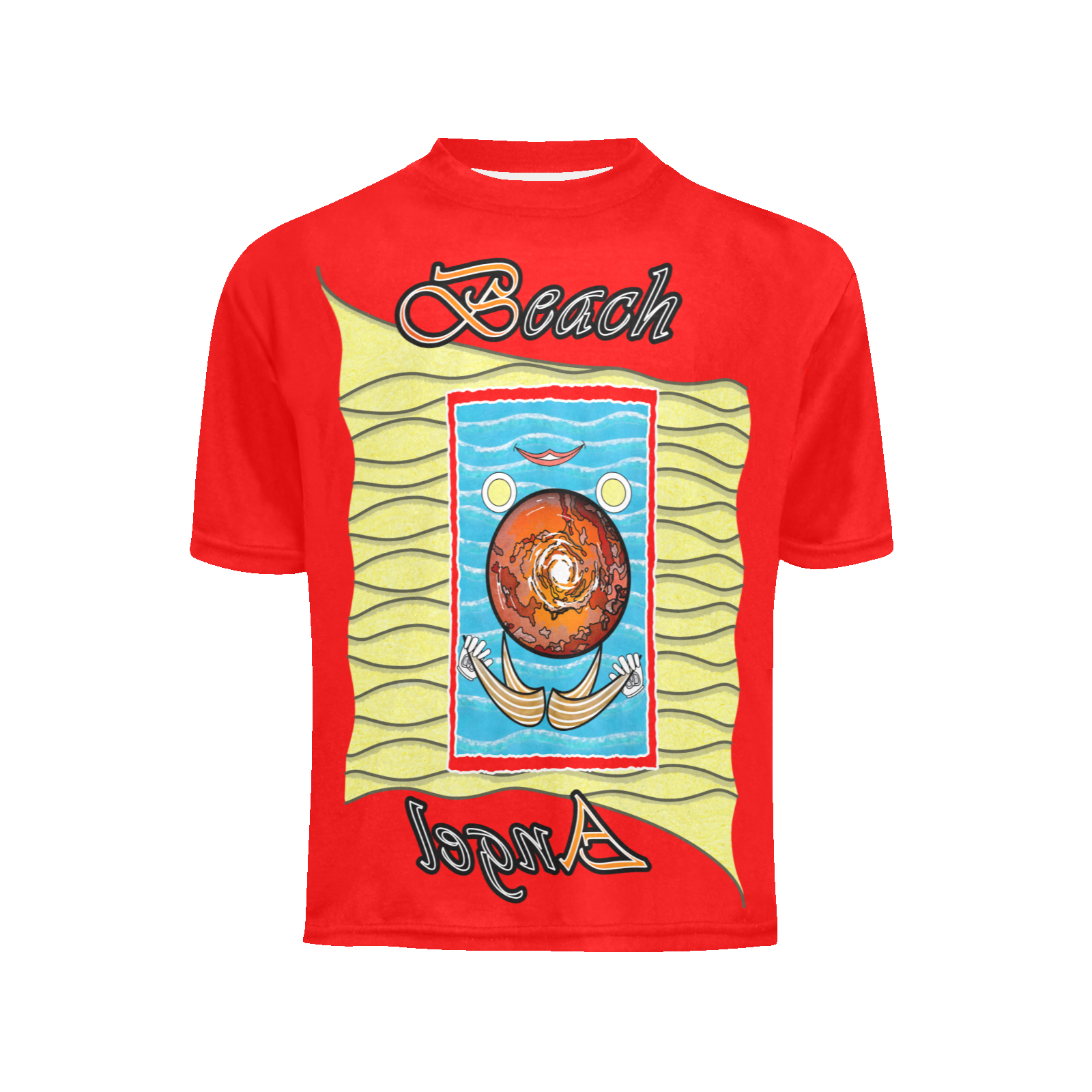 Teens girls' crew neck T-shirt red 255000000 Beach Angel (USA) - Image 3