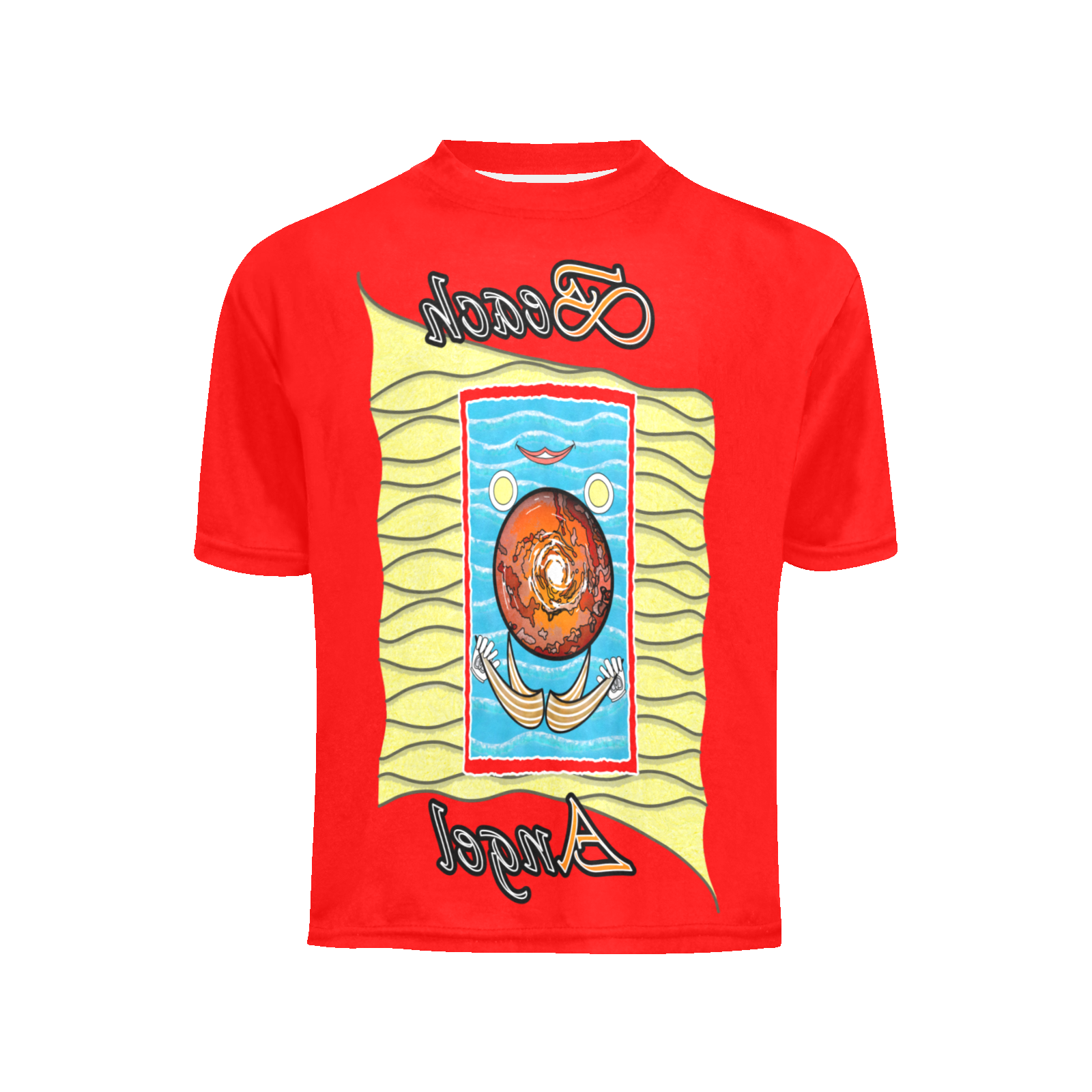 Teens girls' crew neck T-shirt red 255000000 Beach Angel - Image 3