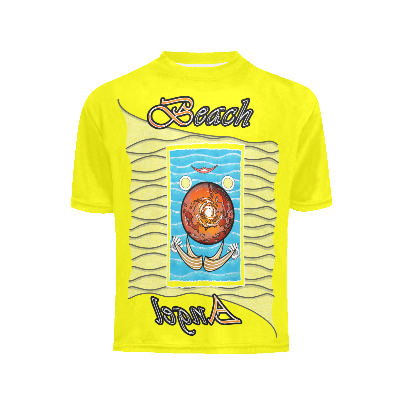 Teens girls' crew neck T-shirt yellow 255255000 Beach Angel (USA) - Image 3