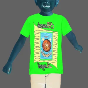 Teens girls' crew neck T-shirt green 000255000 Beach Angel