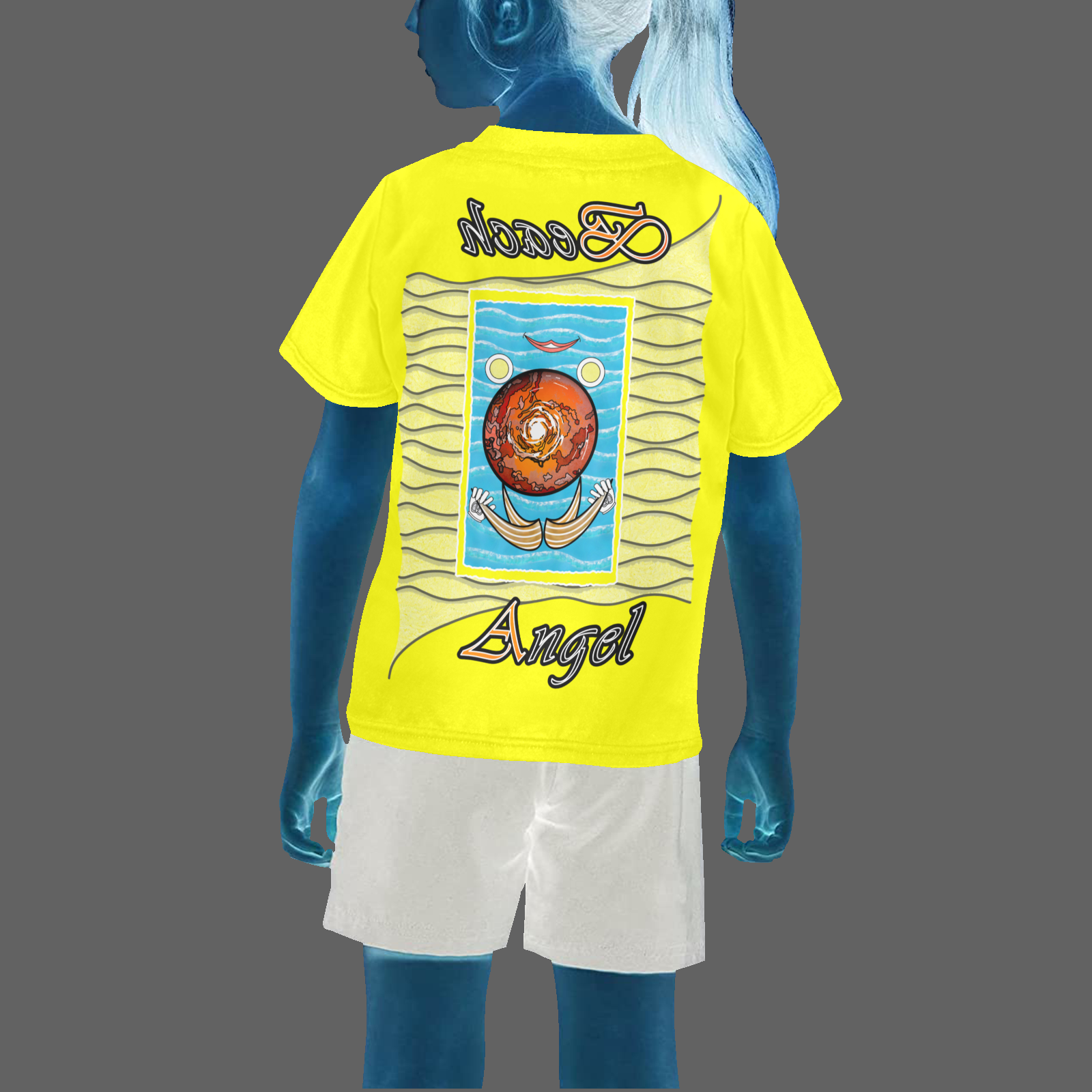 Teens girls' crew neck T-shirt yellow 255255000 Beach Angel (USA) - Image 2