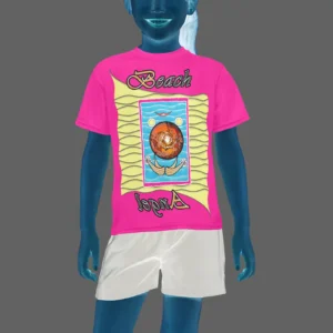 Teens girls' crew neck T-shirt pink 255020147 Beach Angel (USA)