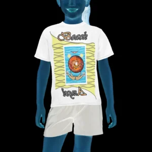 Teens girls' crew neck T-shirt white 255255255 Beach Angel (USA)