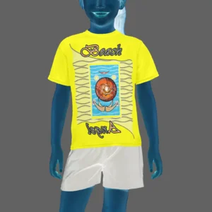 Teens girls' crew neck T-shirt yellow 255255000 Beach Angel (USA)