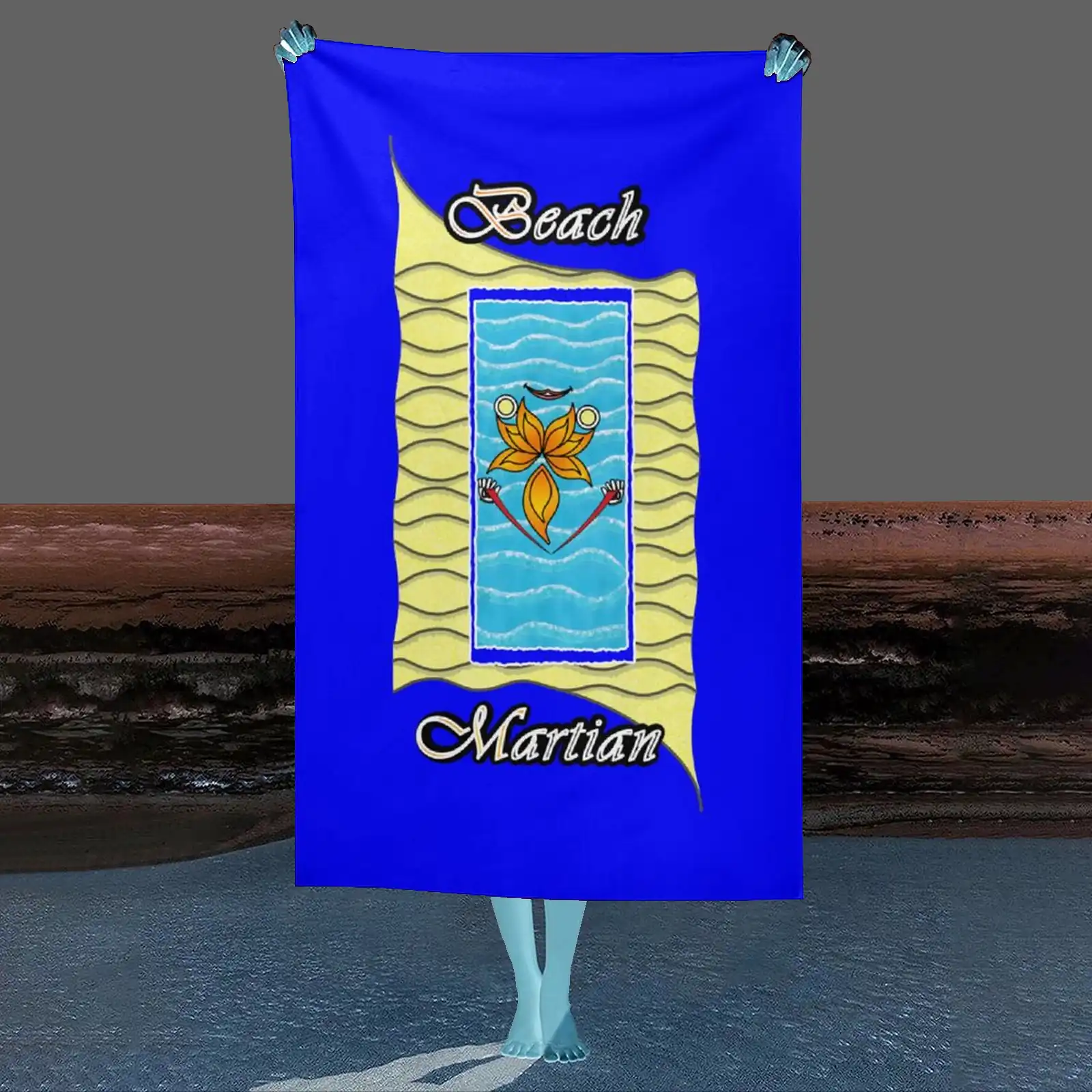 Beach Towel 130x80cm blue 000000255 Beach Martian