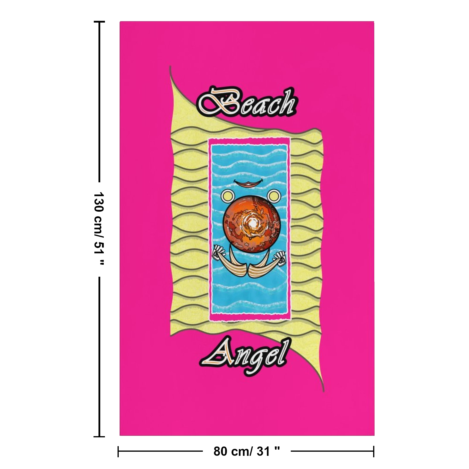 Beach Towel 130x80cm pink 255020147 Beach Angel - Image 3