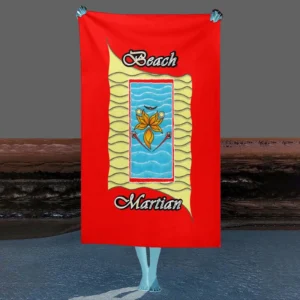 Beach Towel 130x80cm red 255000000 Beach Martian