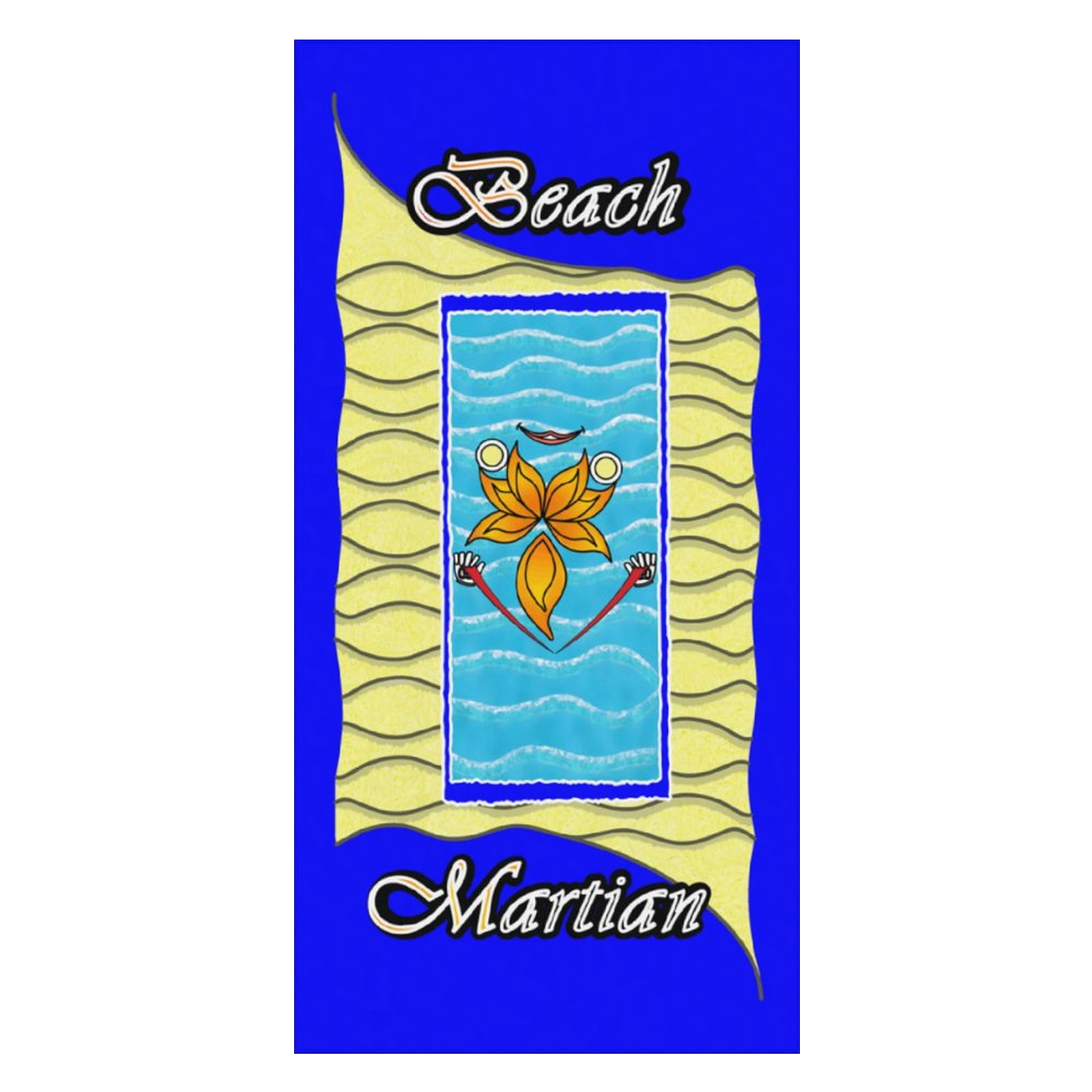 Beach Towel 160x80cm blue 000000255 Beach Martian - Image 3