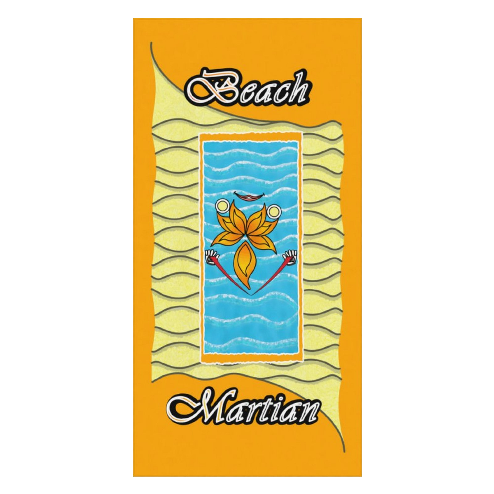 Beach Towel 160x80cm orange 255165000 Beach Martian - Image 3