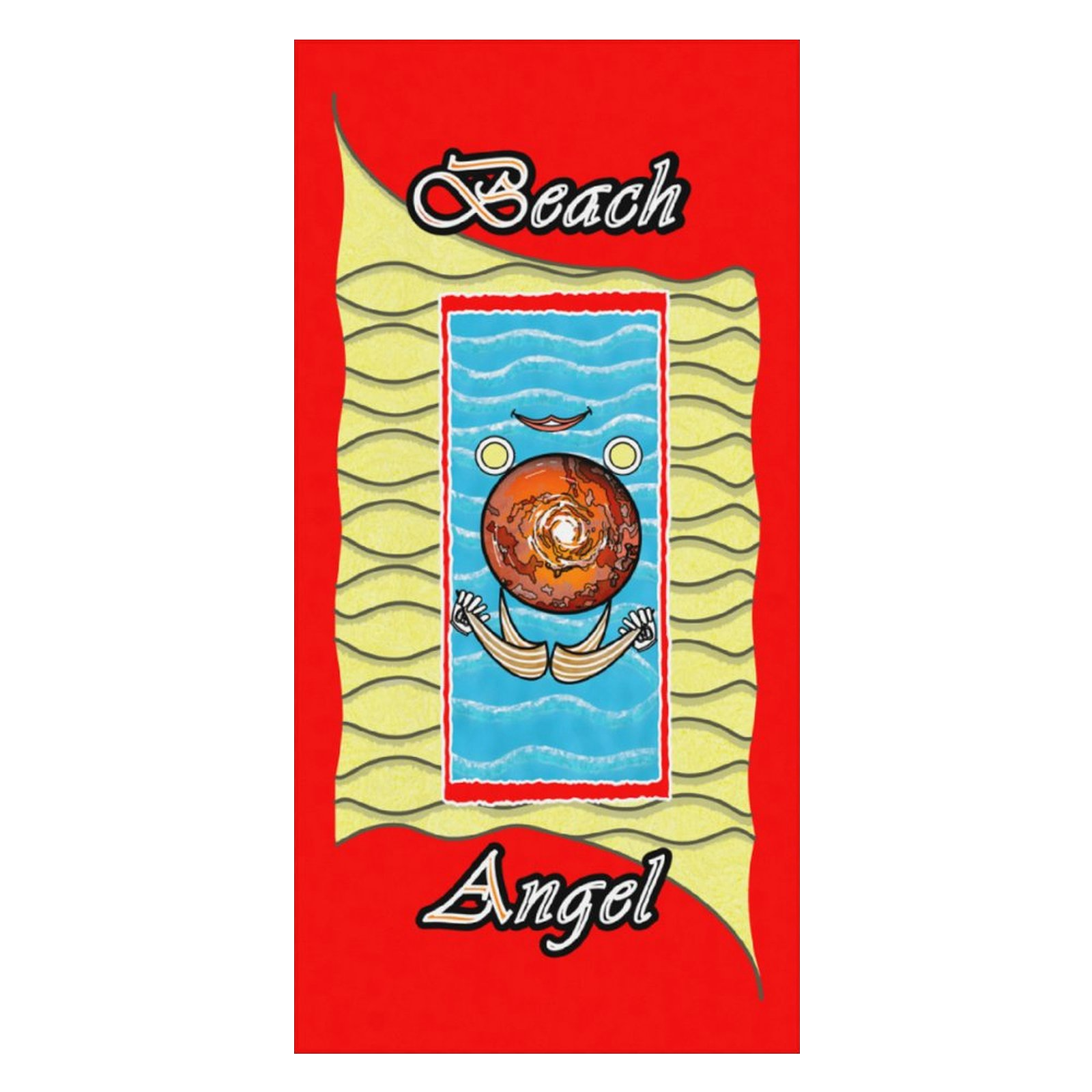 Beach Towel 160x80cm red 255000000 Beach Angel - Image 3