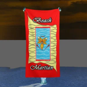 Beach Towel 160x80cm red 255000000 Beach Martian