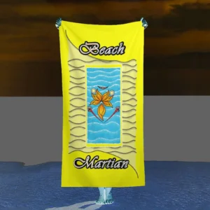 Beach Towel 160x80cm yellow 255255000 Beach Martian