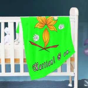 Baby Blanket 30x40 green 000255000 Hello Martian