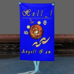 Beach Towel 130x80cm blue 000000255 Hello Angel