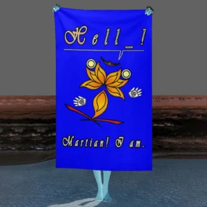 Beach Towel 130x80cm blue 000000255 Hello Martian