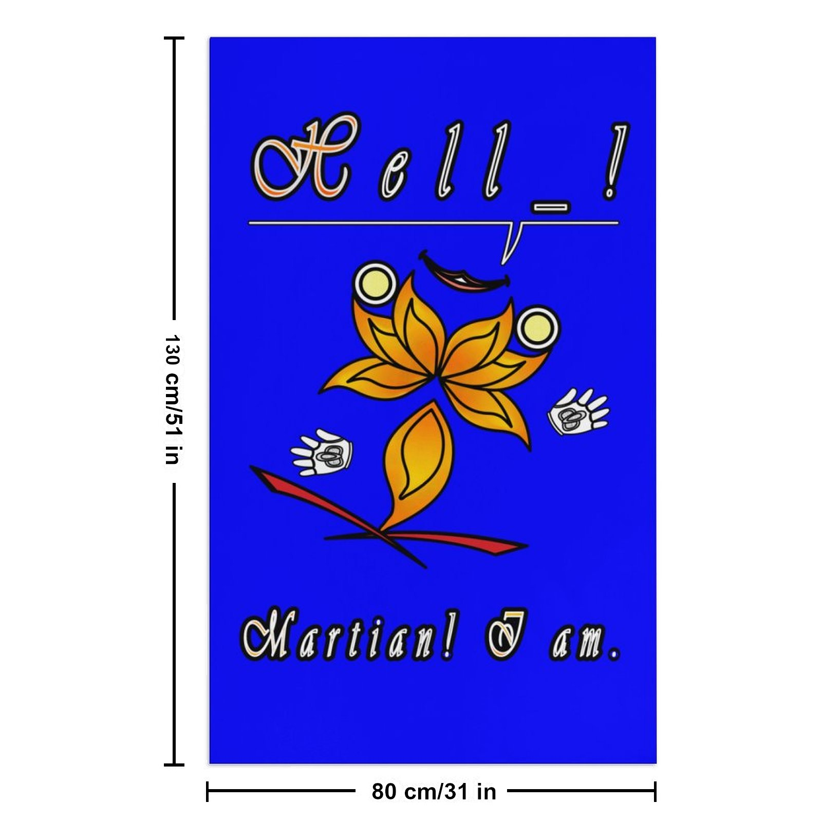 Beach Towel 130x80cm blue 000000255 Hello Martian - Image 3
