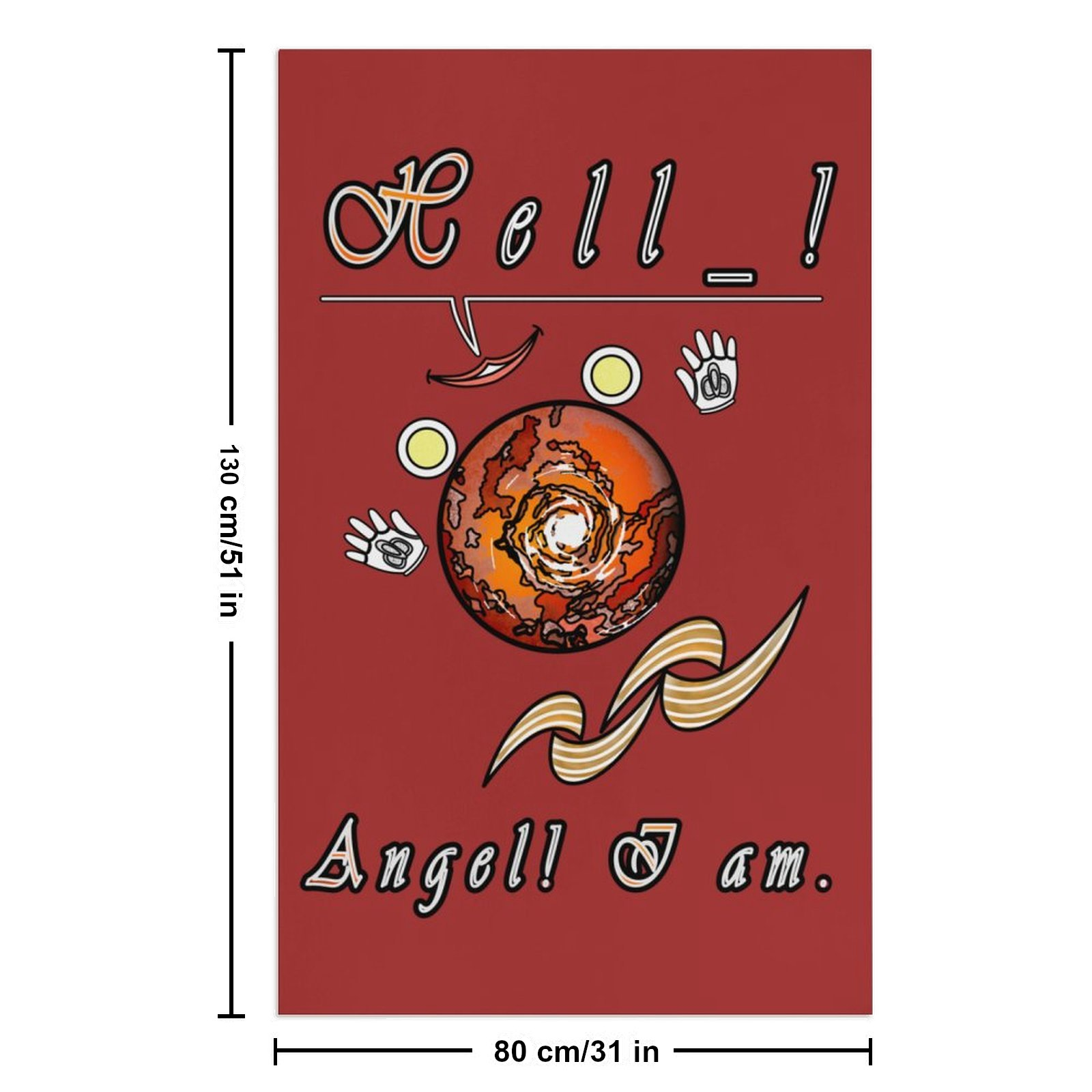 Beach Towel 130x80cm brown 165042042 Hello Angel - Image 3
