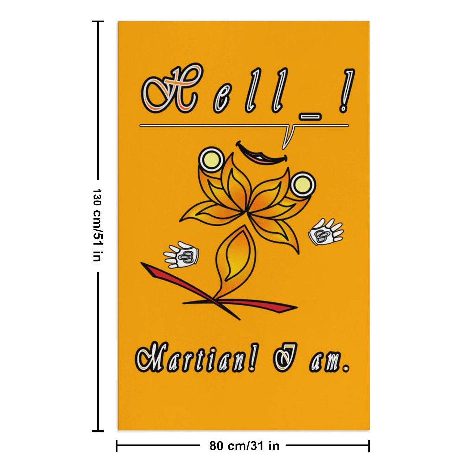 Beach Towel 130x80cm orange 255165000 Hello Martian - Image 3