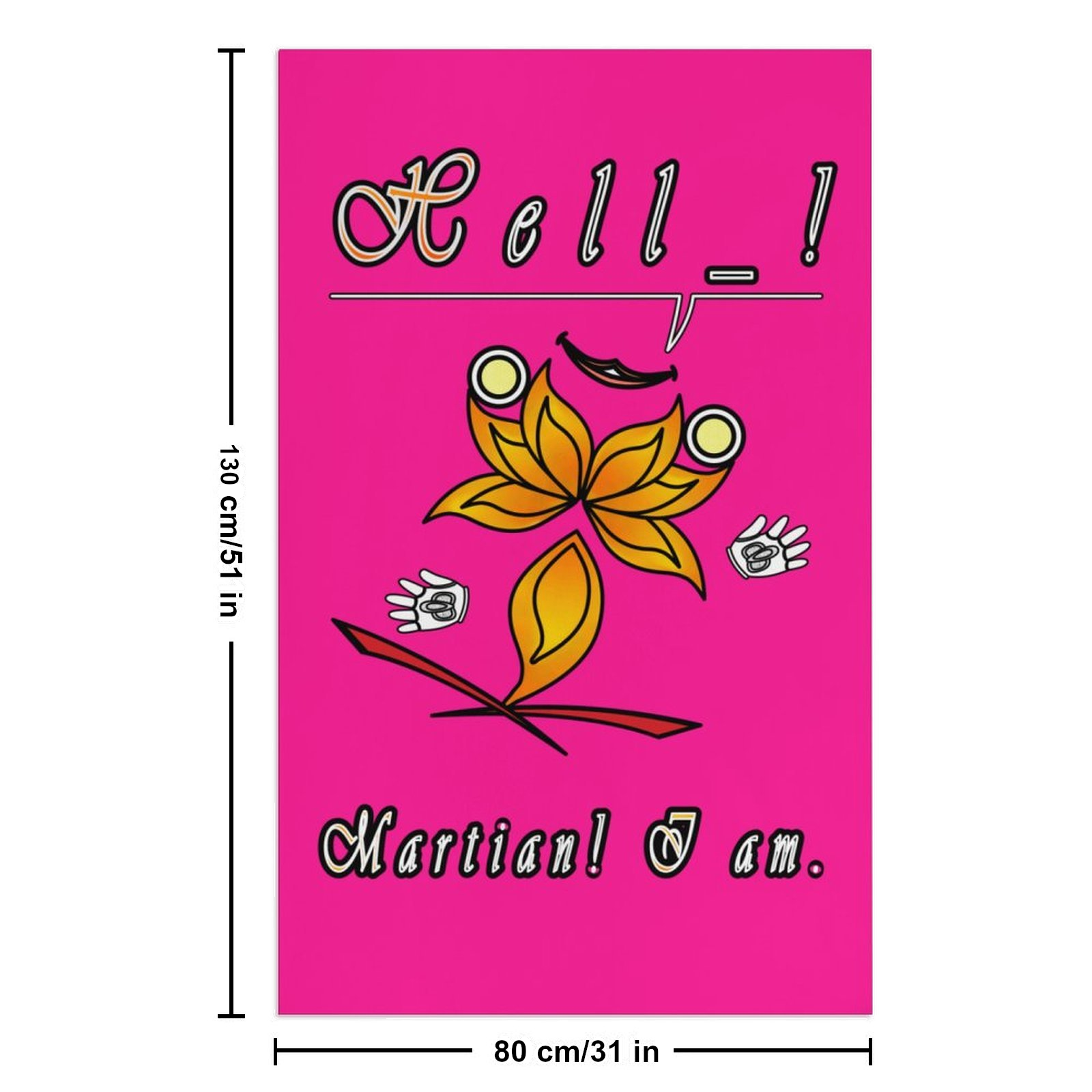 Beach Towel 130x80cm pink 255020147 Hello Martian - Image 3