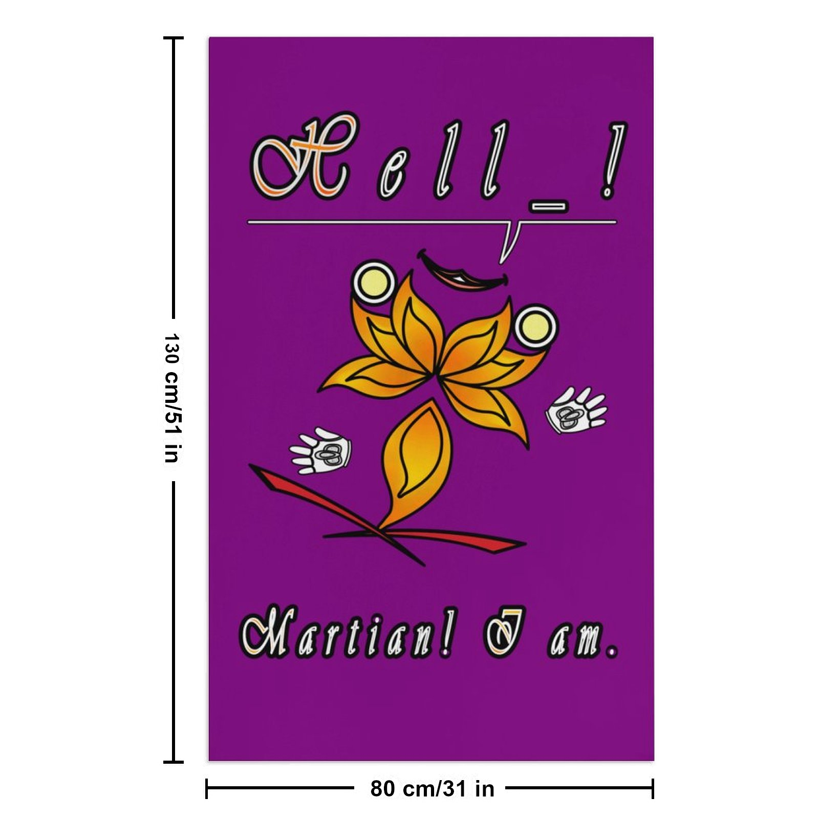 Beach Towel 130x80cm purple 128000128 Hello Martian - Image 3