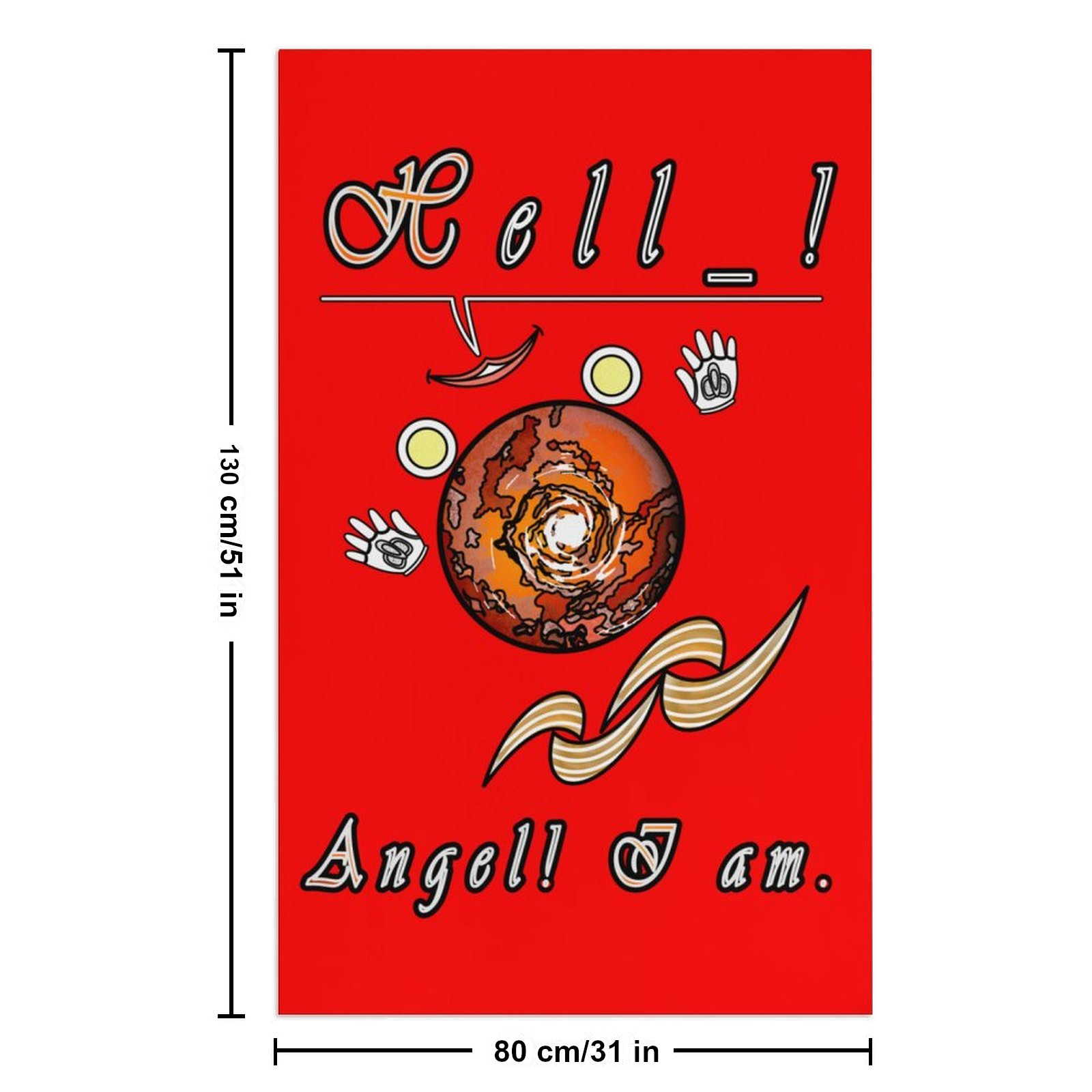 Beach Towel 130x80cm red 255000000 Hello Angel - Image 3